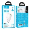 Hoco N61 Gentle PD20W+QC3.0 laadija (EU) Valge