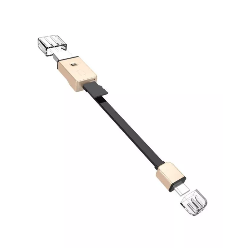 Hoco Universal UPM06 Triple Reader Micro USB OTG Hub Card Reader - Gold