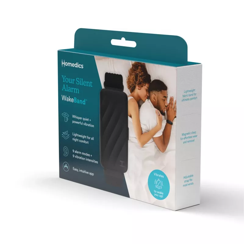 HoMedics SS-WB100BL-WW WakeBand – Sinu vaikne äratuskell, sinine – kantav vibratsioonialarm ja treeningujälgija