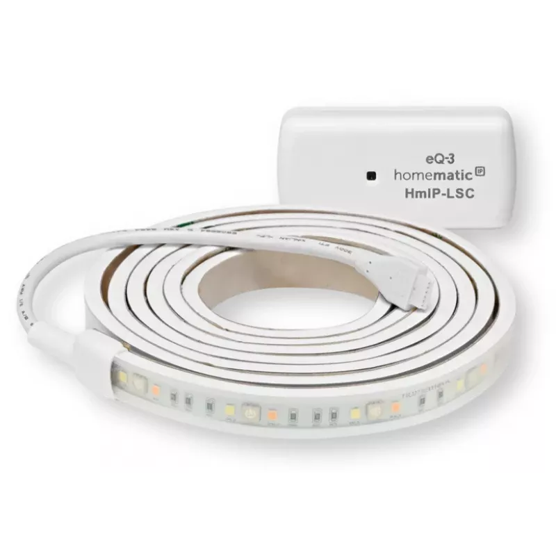 Homematic IP Lightstrip Set, 2 m, RGBW, Tunable White, Self-adhesive, IP20, Safety Class III