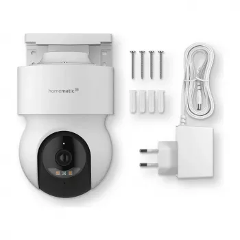 Homematic IP välikaamera (HmIP-CO) valge, 5MP, WLAN – nutika kodu turvakaamera
