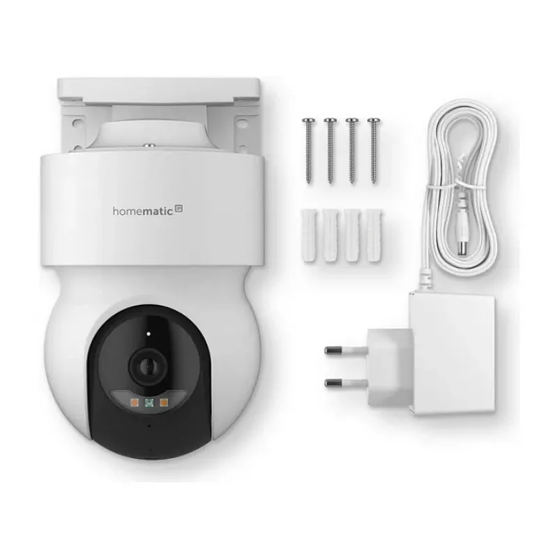 Homematic IP välikaamera (HmIP-CO) valge, 5MP, WLAN – nutika kodu turvakaamera