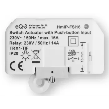 Homematic IP lülitusajam nupusisendiga, seinasisene paigaldus V2