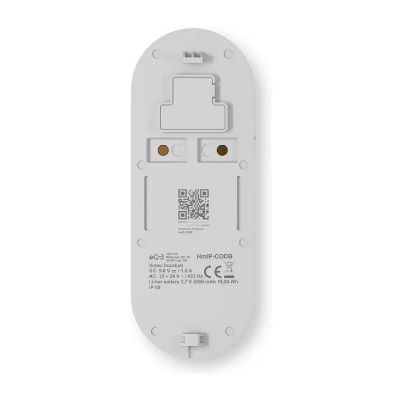 Homematic IP videoukselinkell HmIP-CODB, 3 MP, Wi-Fi, valge
