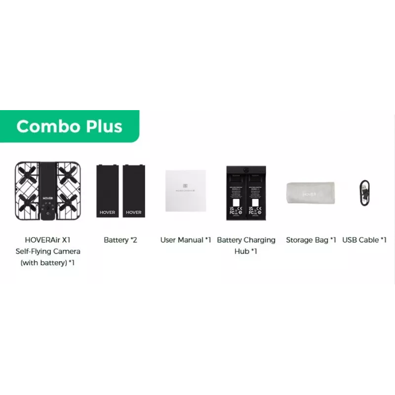 HoverAir X1 droon - Combo Plus jaemüük - must