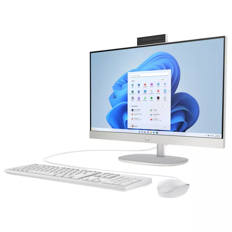 HP 24-cr0450ng All-in-One PC, 23,8 tolline FHD IPS, Intel Core i5-1334U, 8GB muutmälu, 512GB SSD, Windows 11 Home, valge