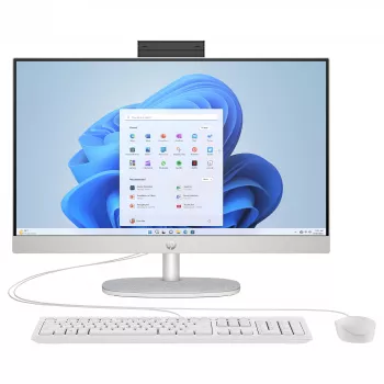 HP 24-cr0450ng All-in-One PC, 23,8 tolline FHD IPS, Intel Core i5-1334U, 8GB muutmälu, 512GB SSD, Windows 11 Home, valge