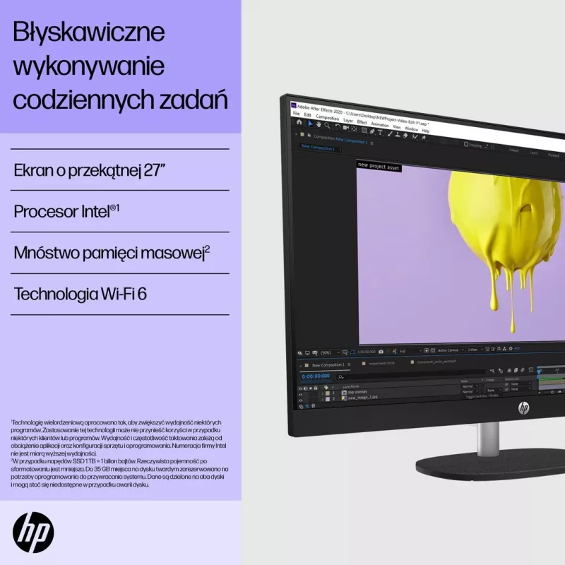 HP 27-cr0224nw Intel Core i5-1335U 27 tolli Full HD All-in-One arvuti, 16 GB DDR4, 512 GB SSD, FreeDOS, valge