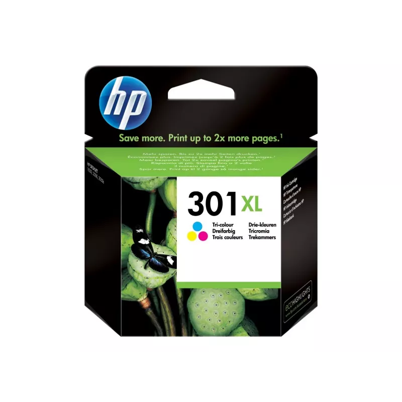 HP 301XL High Yield Cyan/Magenta/Yellow Ink Cartridge Combo Pack