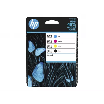 HP 912 originaal tindikassett 4-pakk (must, tsüaan, magenta, kollane) - 6ZC74AE#30B