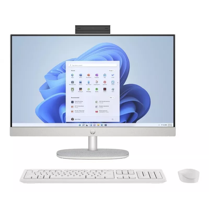 HP All-in-One 24-cr0061nf, AMD Ryzen 7 7730U, 16GB RAM, 1TB SSD, 23.8 inch Full HD IPS, Windows 11 Home, Valge