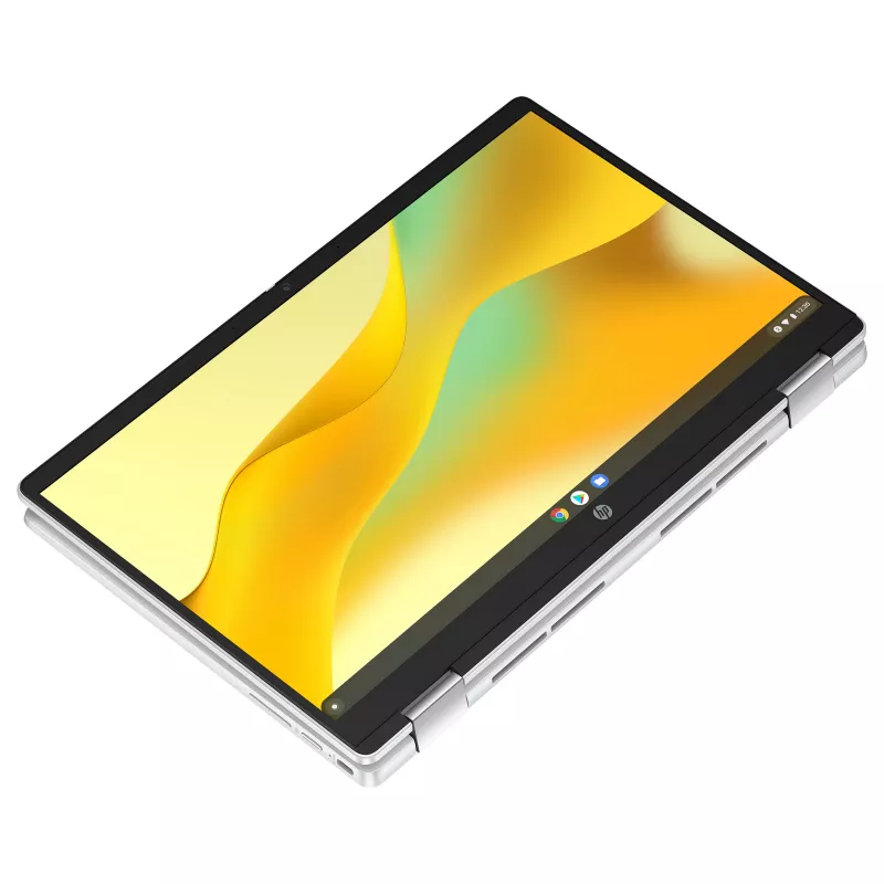 HP Chromebook x360 14b-cd0420ngx - 14 inch FHD IPS puuteekraaniga konverteeritav - Intel N200 - 8GB muutmälu - 128GB UFS - Chrome OS - hõbedane