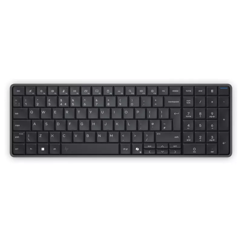 HP EliteBoard G1a Next Gen AI PC - AMD Ryzen AI 5, 16GB muutmälu, 512GB SSD, Windows 11 Pro, Wi-Fi 6E, must