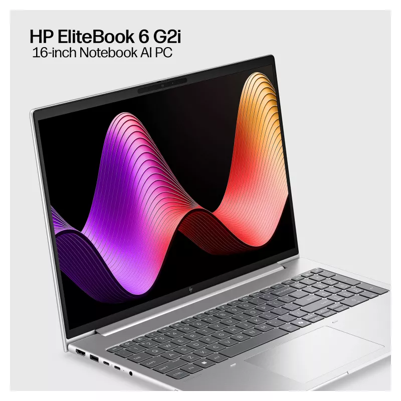HP EliteBook 6 G2i 16 inch WUXGA Intel Core 5 320 16GB RAM 512GB SSD Windows 11 Pro hõbedane sülearvuti
