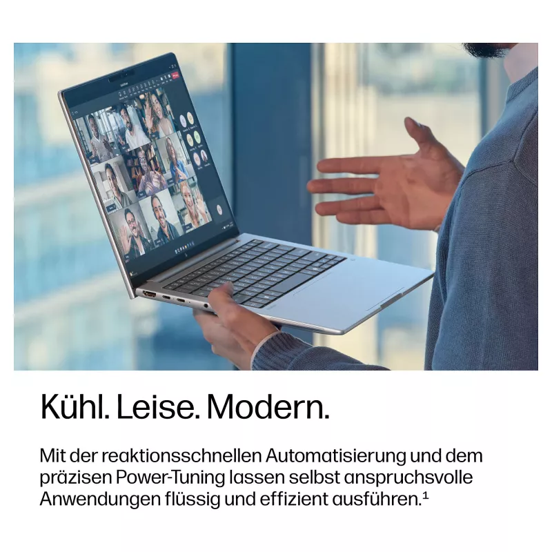 HP EliteBook 8 G2i 14-tolline Intel Core Ultra 7 355 32GB RAM 1TB SSD Windows 11 Pro ärisülearvuti (hõbedane, saksa klaviatuur)