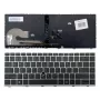 HP EliteBook 840 G5 / 846 G5 / 745 G5 Asendusklaviatuur - Hõbedane, Taustvalgustusega, USA Inglise Paigutus