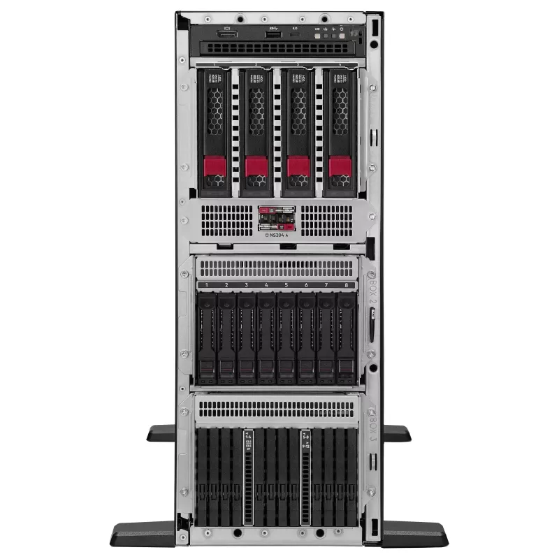 HP Enterprise HPE ProLiant ML350 Gen12 Tower Server, Intel Xeon 6505P 2.2GHz 12-Core, 64GB RAM, 8 SFF Hot Plug, MR408i-o, 2x1000W