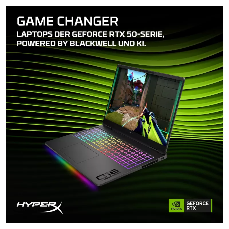 HP HyperX OMEN 16-ah1470ng mängusülearvuti, AMD Ryzen 7, RTX 5070 Ti, 32GB RAM, 1TB SSD, 16,1 tolli QHD 270Hz, Windows 11 Home