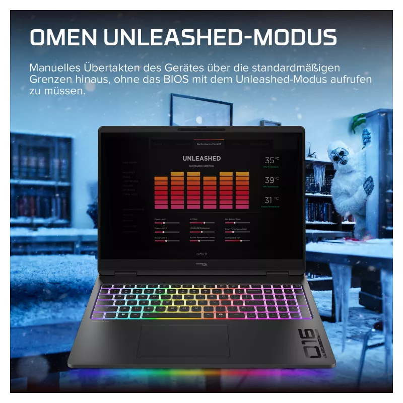 HP OMEN 16-ak1470ng mängusülearvuti, 16.1-tolline QHD 165Hz, AMD Ryzen AI 7, 32GB RAM, 1TB SSD, RTX 5070 Ti, Windows 11 Home