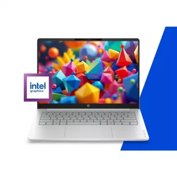 HP OmniBook 3 14-hu0012nwx 14 inch 2K IPS sülearvuti - Intel Core 3 100U, 8GB DDR5, 256GB SSD, Windows 11 Home, Glacier Silver