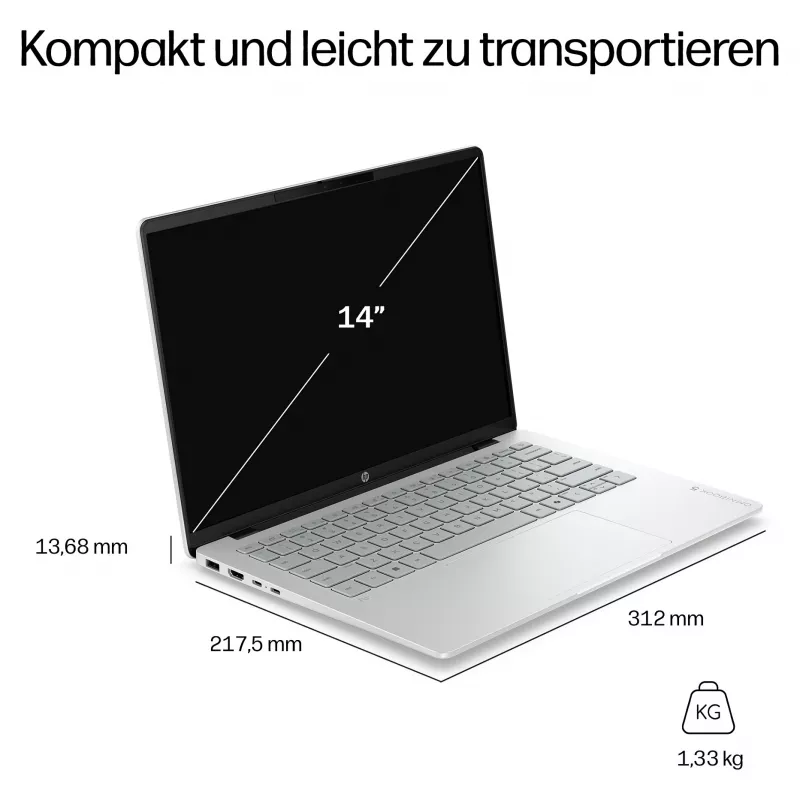 HP OmniBook 5 14-hh0451ngx 14 inch FHD sülearvuti - Intel Core Ultra 5 120U - 16GB muutmälu - 512GB SSD - Win 11 Home