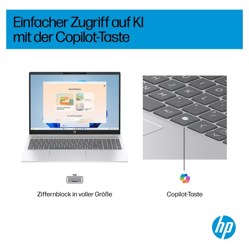 HP OmniBook 5 AI 16-af1450ngx sülearvuti, 16-tolline, Intel Core Ultra 5 225U, 16GB RAM, 512GB SSD, Windows 11 Home