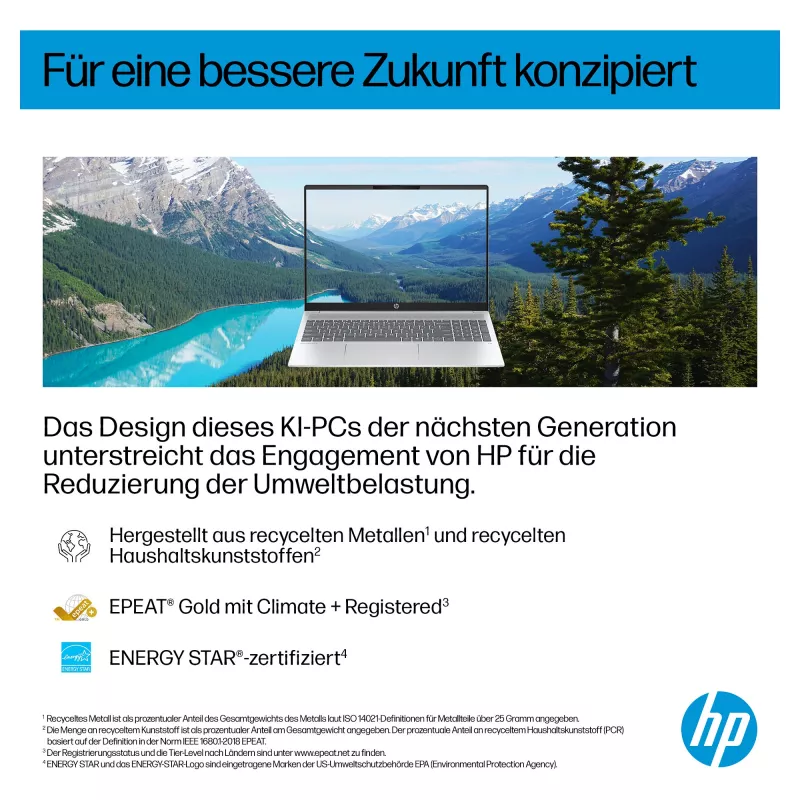 HP OmniBook 5 16-ag1451ngx AMD Ryzen AI 5 330 16GB 512GB SSD W11 Home 16-tolline WUXGA sülearvuti (Natural Silver, saksa QWERTZ)