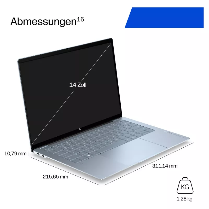 HP OmniBook Ultra 14-kg0470ngx Snapdragon X Elite 32GB 1TB SSD Windows 11 Home puutetundlik