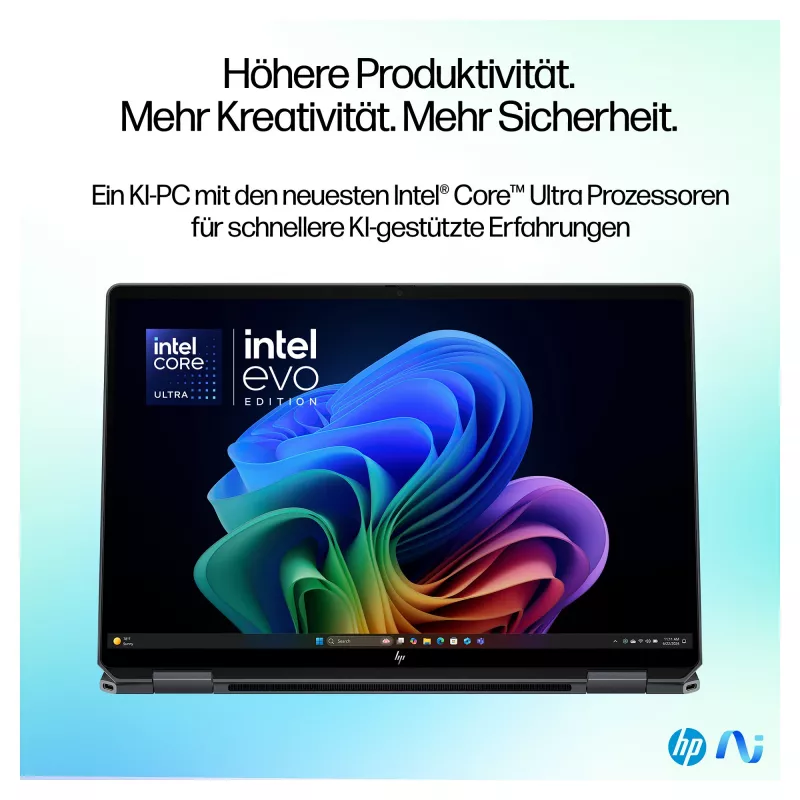 HP OmniBook Ultra Flip 14-fh0678ng 2-in-1 sülearvuti, Intel Core Ultra 7, 32GB RAM, 1TB SSD, 14-tolline OLED puuteekraan, Windows 11 Home, Natural Silver