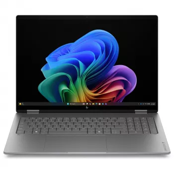 HP OmniBook X Flip 16-cc0475ngx 2-in-1 sülearvuti, AMD Ryzen AI 7 445, 32GB RAM, 1TB SSD, 16-tolline puuteekraan, Windows 11 Home, Natural Silver (saksa klaviatuur)