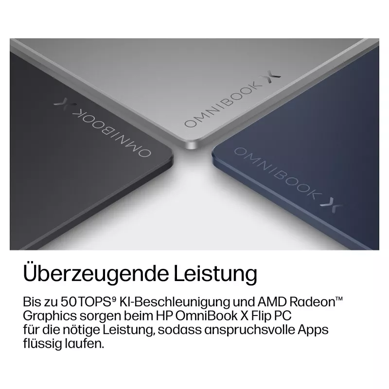 HP OmniBook X Flip Next Gen AI 16-cc0050ngx 2-in-1 sülearvuti, 16-tolline WUXGA puuteekraan, AMD Ryzen AI 5 430, 16GB muutmälu, 512GB SSD, Windows 11 Home, Natural Silver, saksa klaviatuur