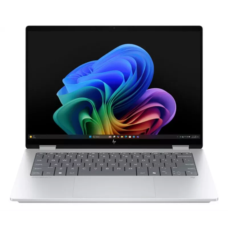 HP OmniBook X Flip NGAI 14-fm0705nz 14 inch 2-in-1 sülearvuti - Intel Core Ultra 7, 32GB LPDDR5X, 512GB SSD, WUXGA Touch, Win11 Home