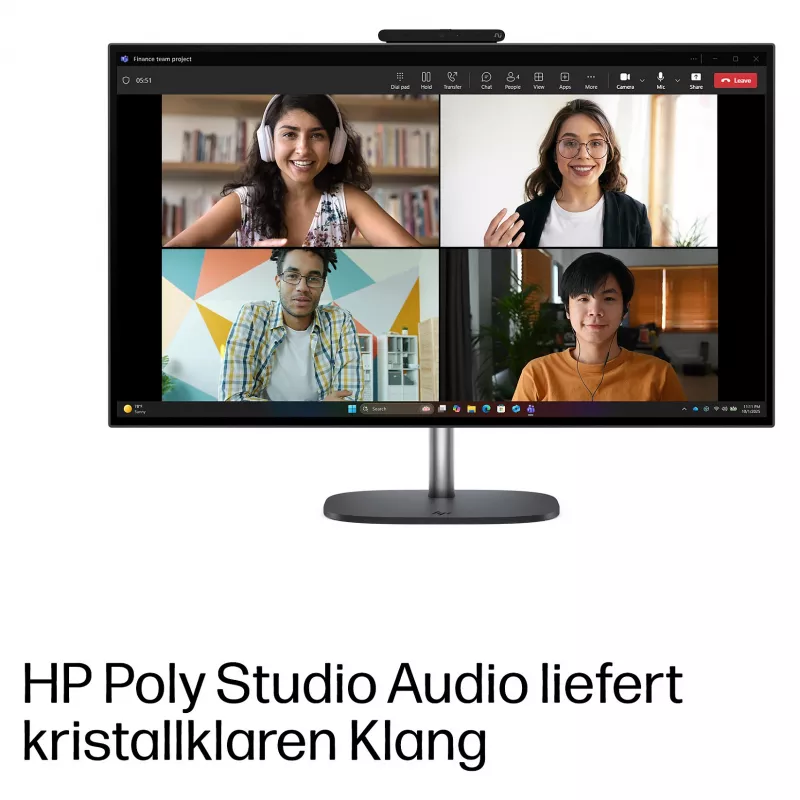 HP OmniStudio X 27-cx0452ng All-in-One arvuti, 27 tolli QHD IPS-ekraan, Intel Core Ultra 5, 24GB DDR5 RAM, 1TB SSD, Windows 11 Home, valge