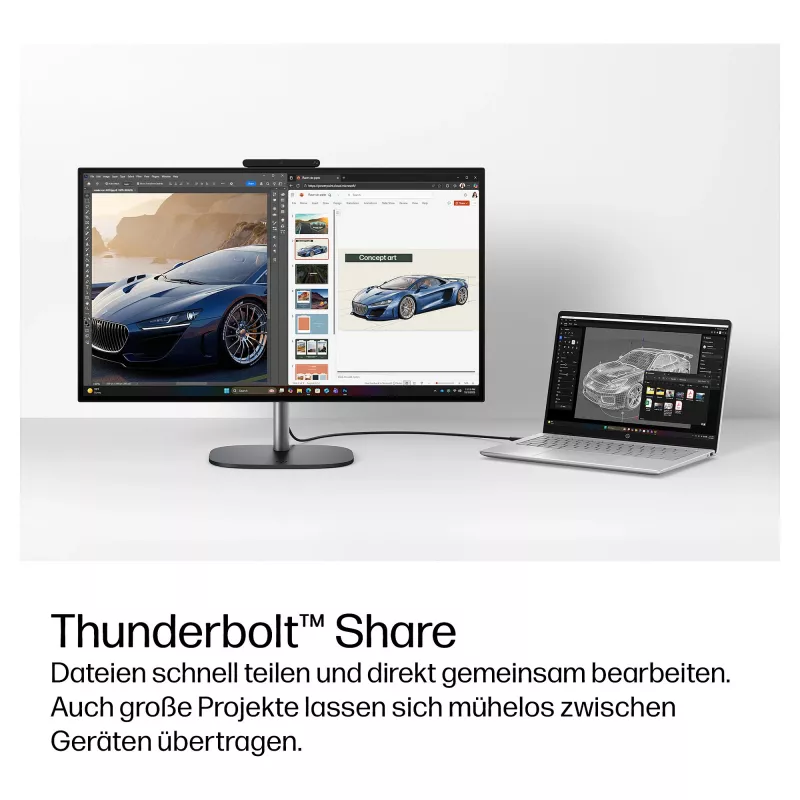 HP OmniStudio X 27-cx0452ng All-in-One arvuti, 27 tolli QHD IPS-ekraan, Intel Core Ultra 5, 24GB DDR5 RAM, 1TB SSD, Windows 11 Home, valge