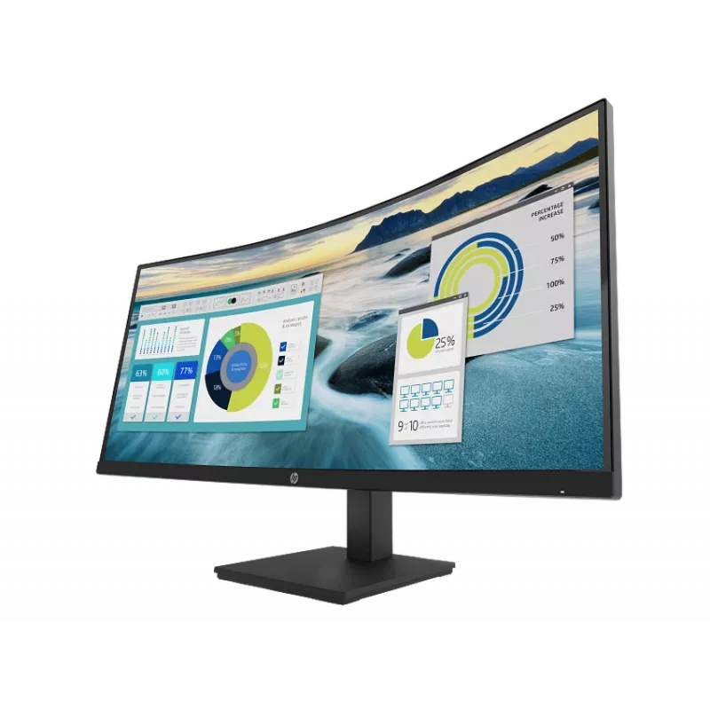 HP P34hc G4 34-tolline kaarjas WQHD monitor (taastatud toode)