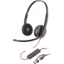 HP Poly Blackwire 3220 stereo USB-C juhtmega peakomplekt + USB-C/A adapter, must