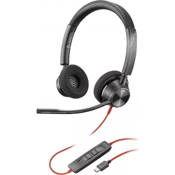 HP Poly Blackwire 3320-M USB-C juhtmega peakomplekt koos noolega mikrofoniga, mürasummutusega, must