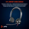 HP Poly Blackwire 3325 Stereo Microsoft Teams sertifitseeritud USB-C kõrvaklapid + 3,5 mm pistik + USB-C/A adapter