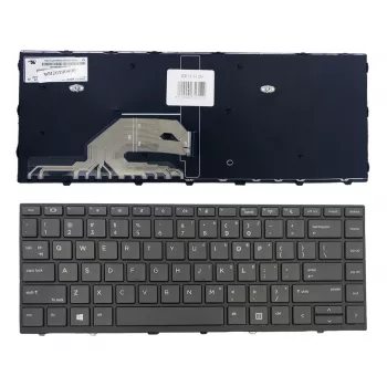 HP ProBook 430 G5 / 440 G5 sülearvuti klaviatuuri komplekt koos raamiga, USA inglise keeles, taustvalgustusega, must