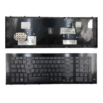 HP ProBook 4720s UK klaviatuur - must, täissuuruses, chiclet, käärtlüliti, numbriklahvid, sisemine lintkaabel