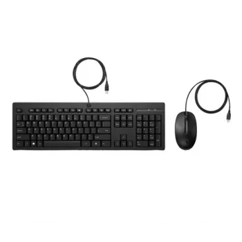 HP Tastatur+Maus 225 Set Kabelgebunden Schwarz ITAALIA