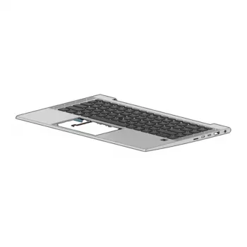 HP pealmine kate taustvalgustusega klaviatuuriga (inglise rahvusvaheline), peopesatugi ja puuteplaat ProBook 450 G6/G7 jaoks - Carbonite must