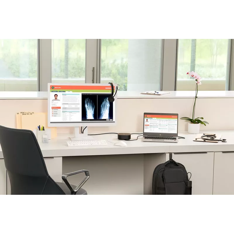 HP USB-C Dock G5 - 8-in-1 dokkimisjaam kahe 4K-ekraani, 65W toiteedastuse, Gigabit Etherneti ja 4x USB-A pordiga