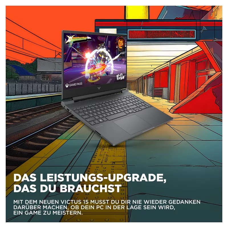 HP Victus 15-fa2140ng 15,6 tolline Full HD 144Hz mängusülearvuti, Intel Core i5-13420H, 16GB RAM, 512GB SSD, NVIDIA GeForce RTX 3050, FreeDOS, saksa klaviatuur