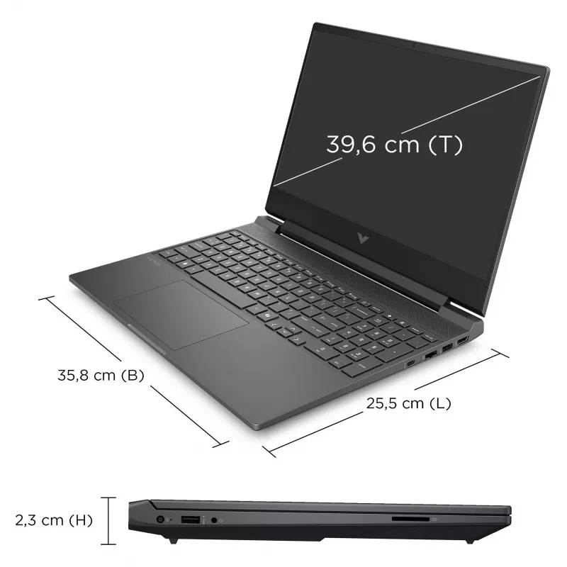 HP Victus 15-fa2177ng mängusülearvuti, 15.6 tolli FHD 144Hz, Intel Core i7-13620H, 12GB RAM, 512GB SSD, NVIDIA GeForce RTX 5060, Windows 11 Home