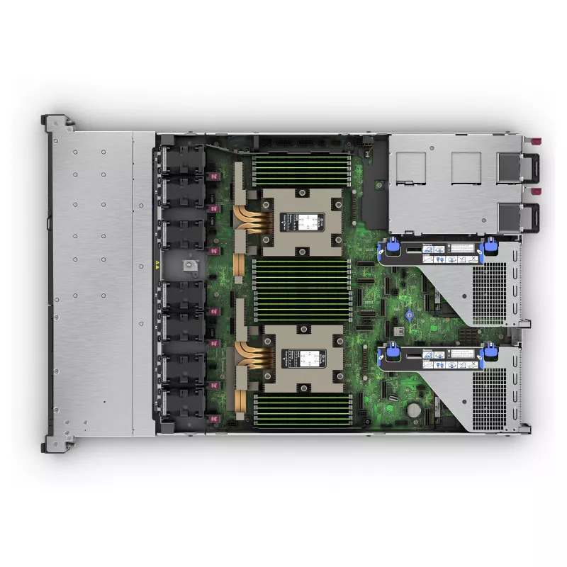 HPE ProLiant DL365 Gen11 1U riiuliserver, AMD EPYC 9115 2.6GHz 16-tuumaline, 64GB DDR5, 8 SFF kuumvahetus, MR408i-o, 2x1000W varutoiteplokk