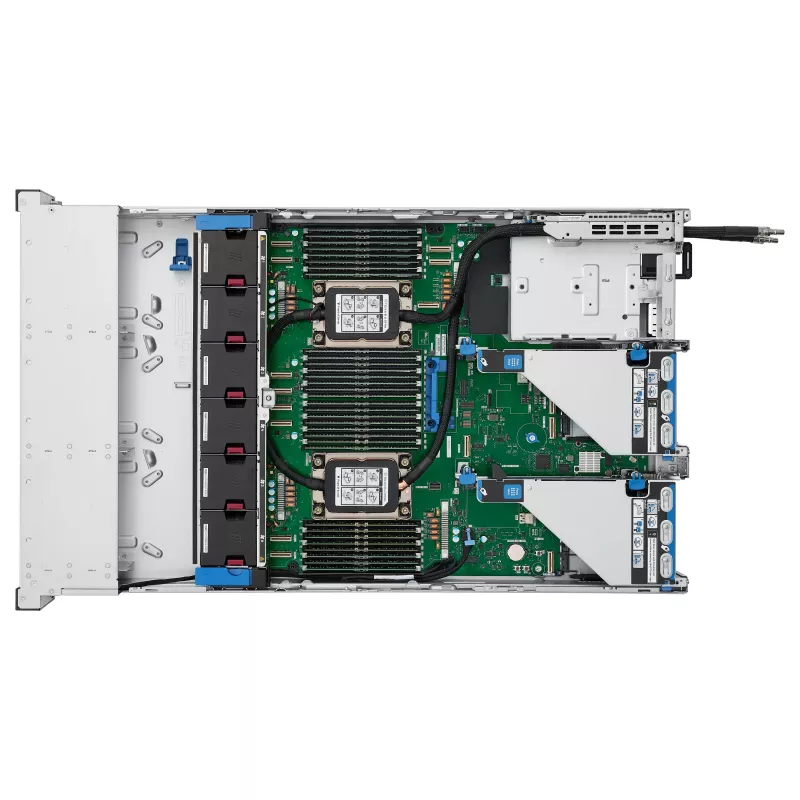 HPE ProLiant DL380 Gen12 server, Intel Xeon 6505P 2.2GHz 12-tuumaline, 64GB DDR5 RAM, 8 SFF hot-plug pesa, MR408i-o kontroller, 2x1000W redundantne PSU, 2U riiul
