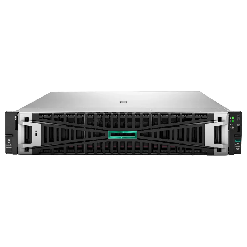 HPE ProLiant DL380 Gen12 server, Intel Xeon 6505P 2.2GHz 12-tuumaline, 64GB DDR5 RAM, 8 SFF hot-plug pesa, MR408i-o kontroller, 2x1000W redundantne PSU, 2U riiul