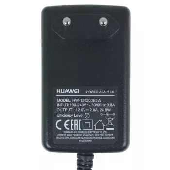 Huawei HW-120200E5W AC/DC toiteadapter – 12V 2A (24W) siseruumide ruuteri toiteplokk, 90-264V sisend, must