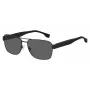 HUGO BOSS BLACK BOSS1441S807 Meeste ristkülikukujulised päikeseprillid - must raam, hallid läätsed 60/16/150 mm